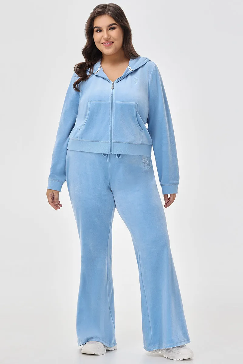 Plus-Size Crown Heritage Cotton Velour Hoodie Juicy Couture