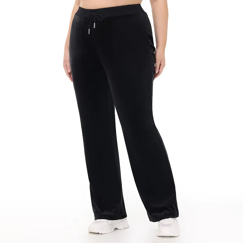 Plus-Size Technicolor Customizable Big Bling Velour Track Pants Juicy Couture
