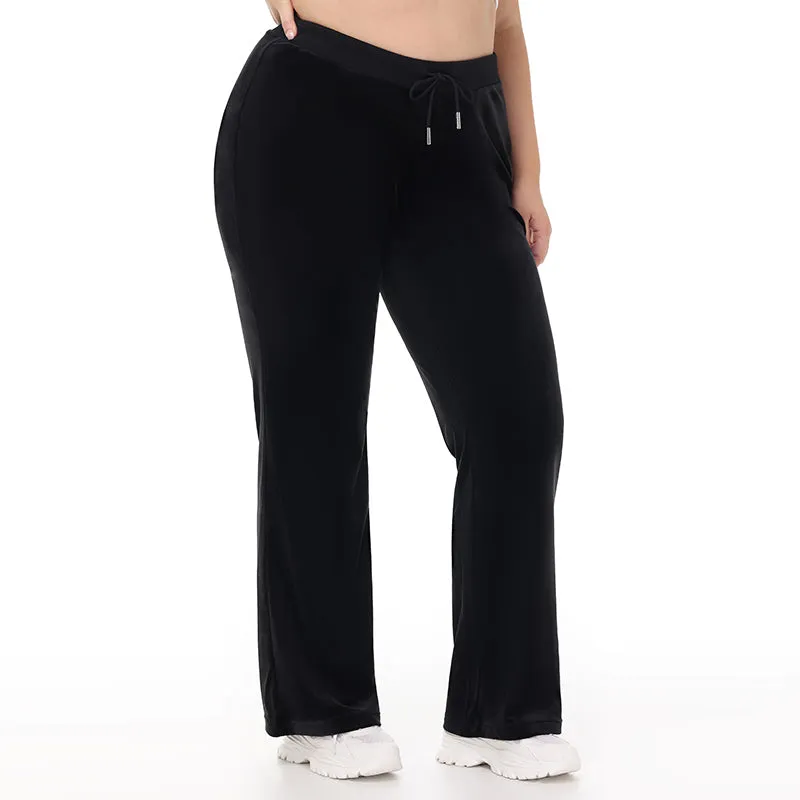 Plus-Size Technicolor Customizable Big Bling Velour Track Pants Juicy Couture