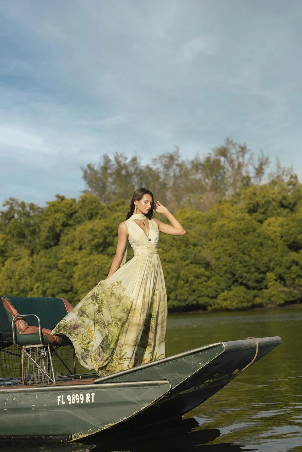 Printed Georgette Long Dress