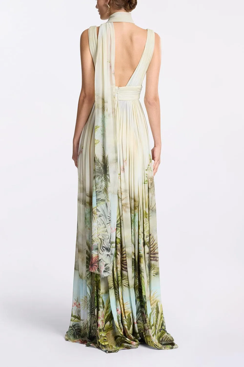 Printed Georgette Long Dress