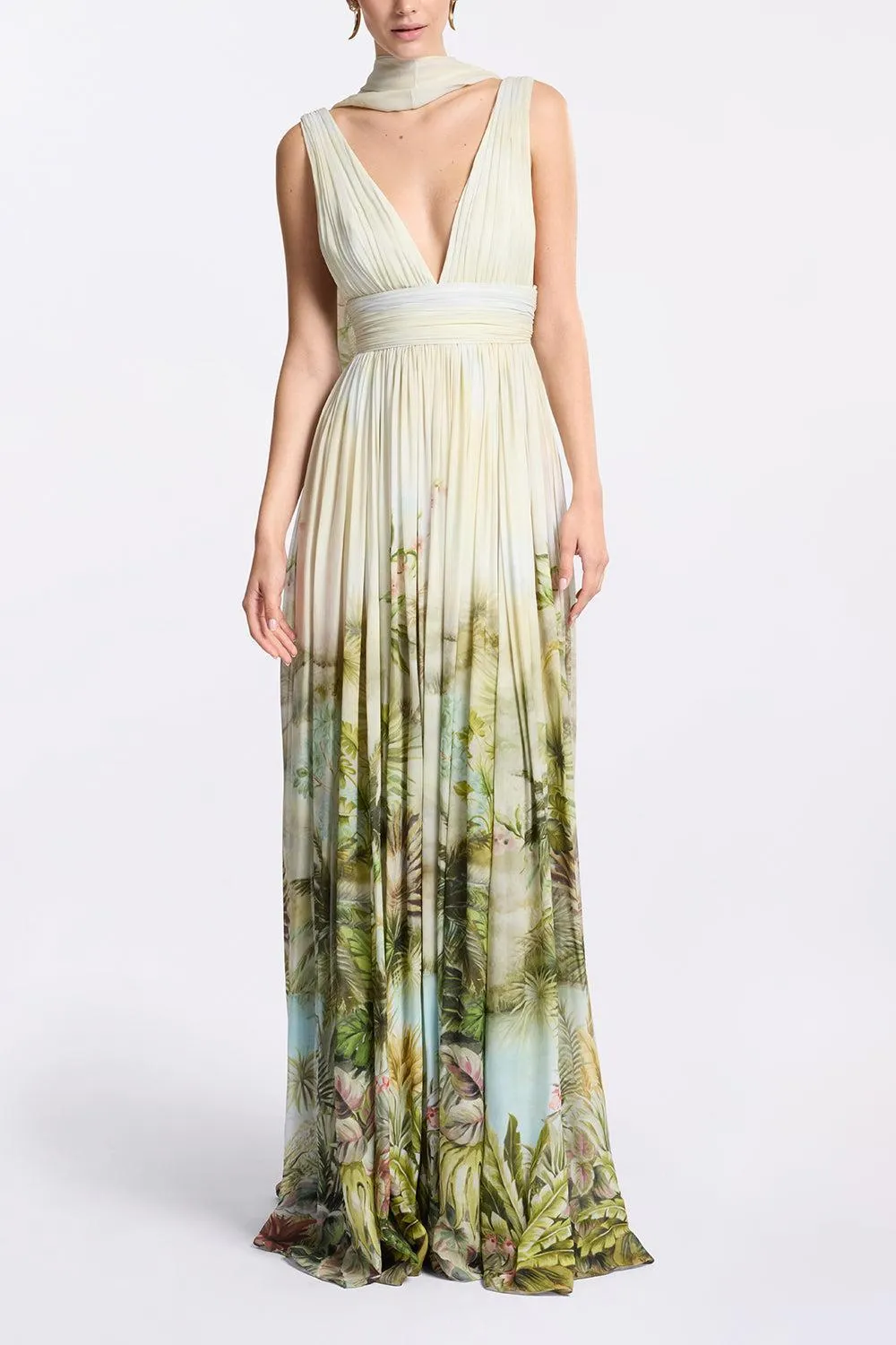 Printed Georgette Long Dress