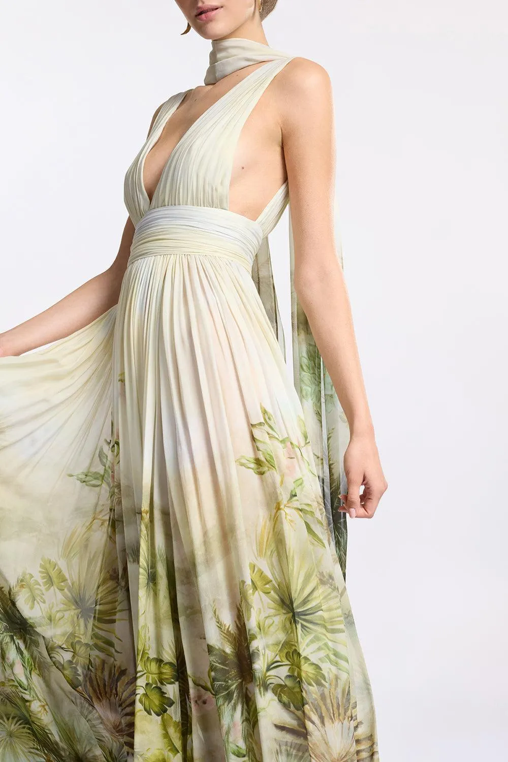 Printed Georgette Long Dress