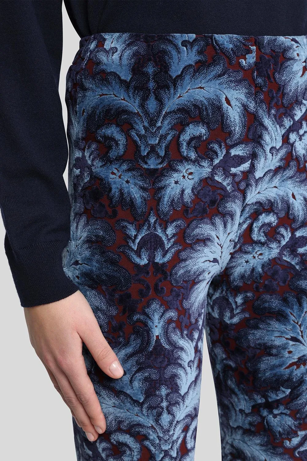 Printed Stretch Trousers