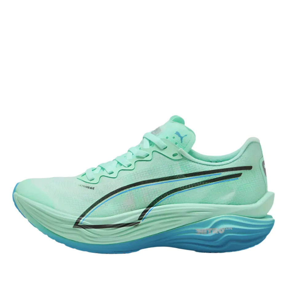 Puma Men's Deviate NITRO Elite 3 Running Shoes in Mint Melt/Speed Blue AW25
