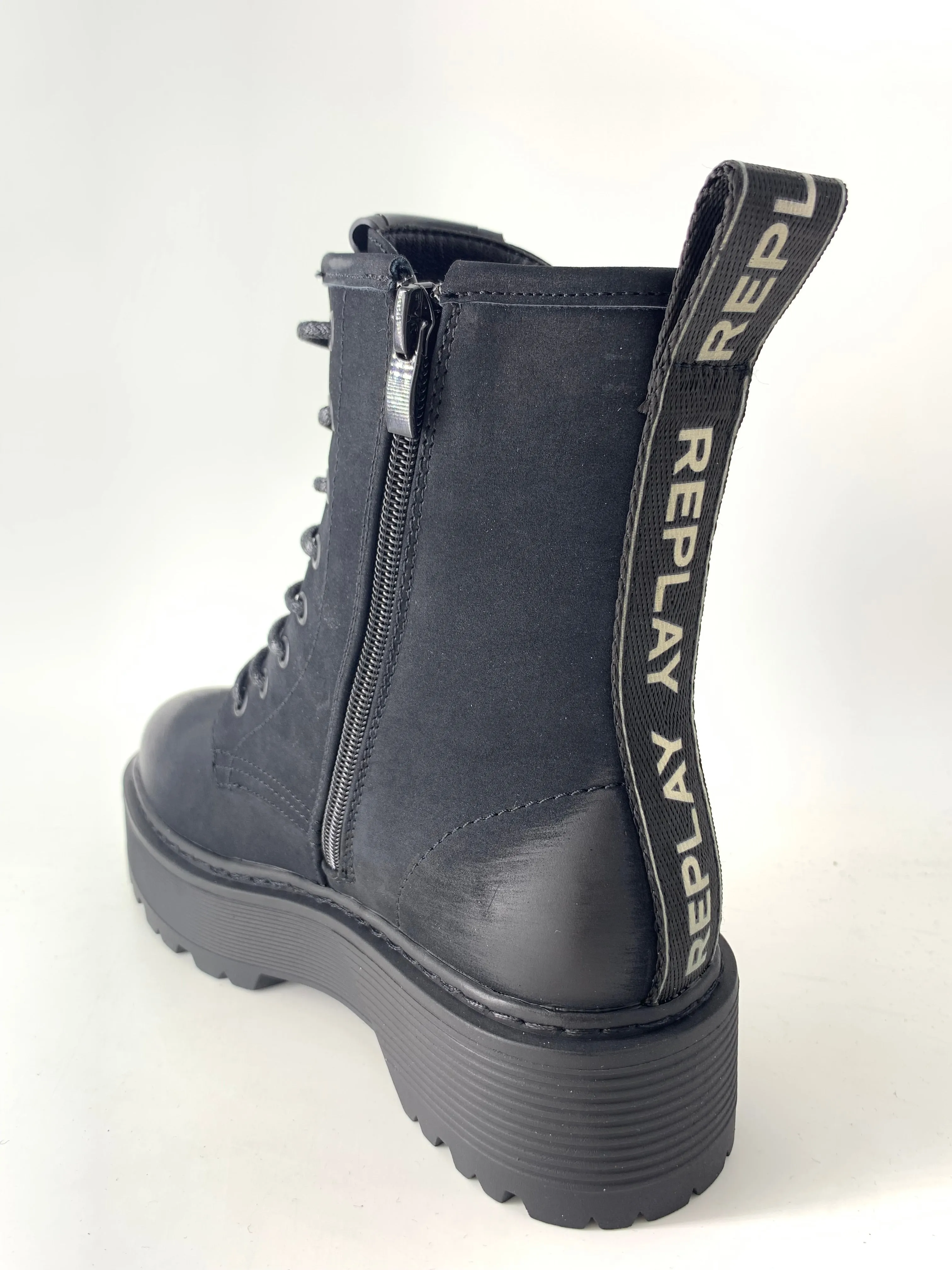 Replay Luisa Oiled 2 Shoes Zip Boots Black
