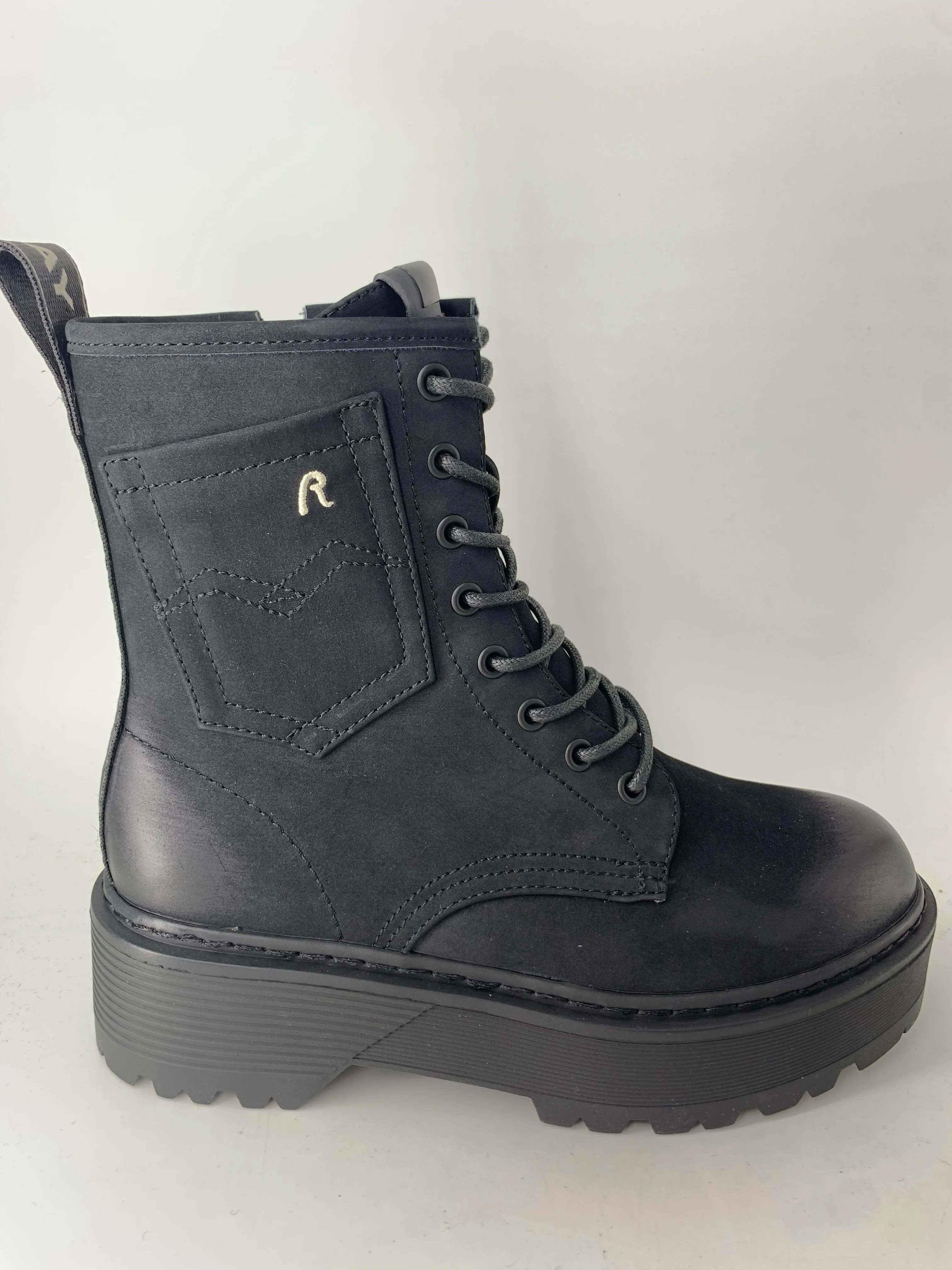 Replay Luisa Oiled 2 Shoes Zip Boots Black