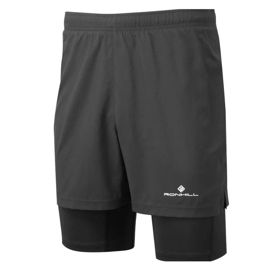 Ronhill Men's Core Twin Short in All Black SS25