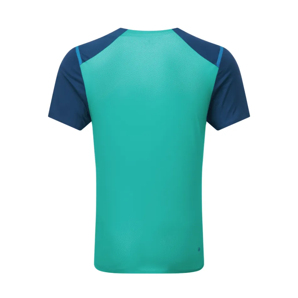 Ronhill Men's Tech Race Short Sleeved Tee in Dark Navy/Deep Laguna SS25