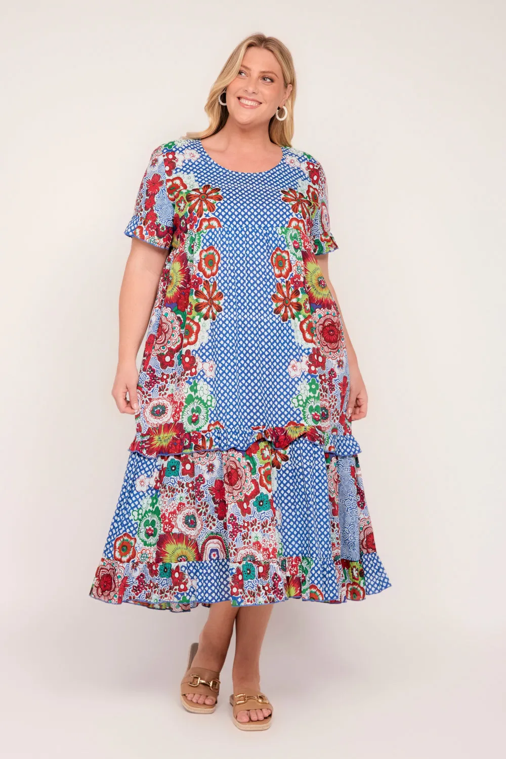 Sabre Frill Dress in Saleya Adrift