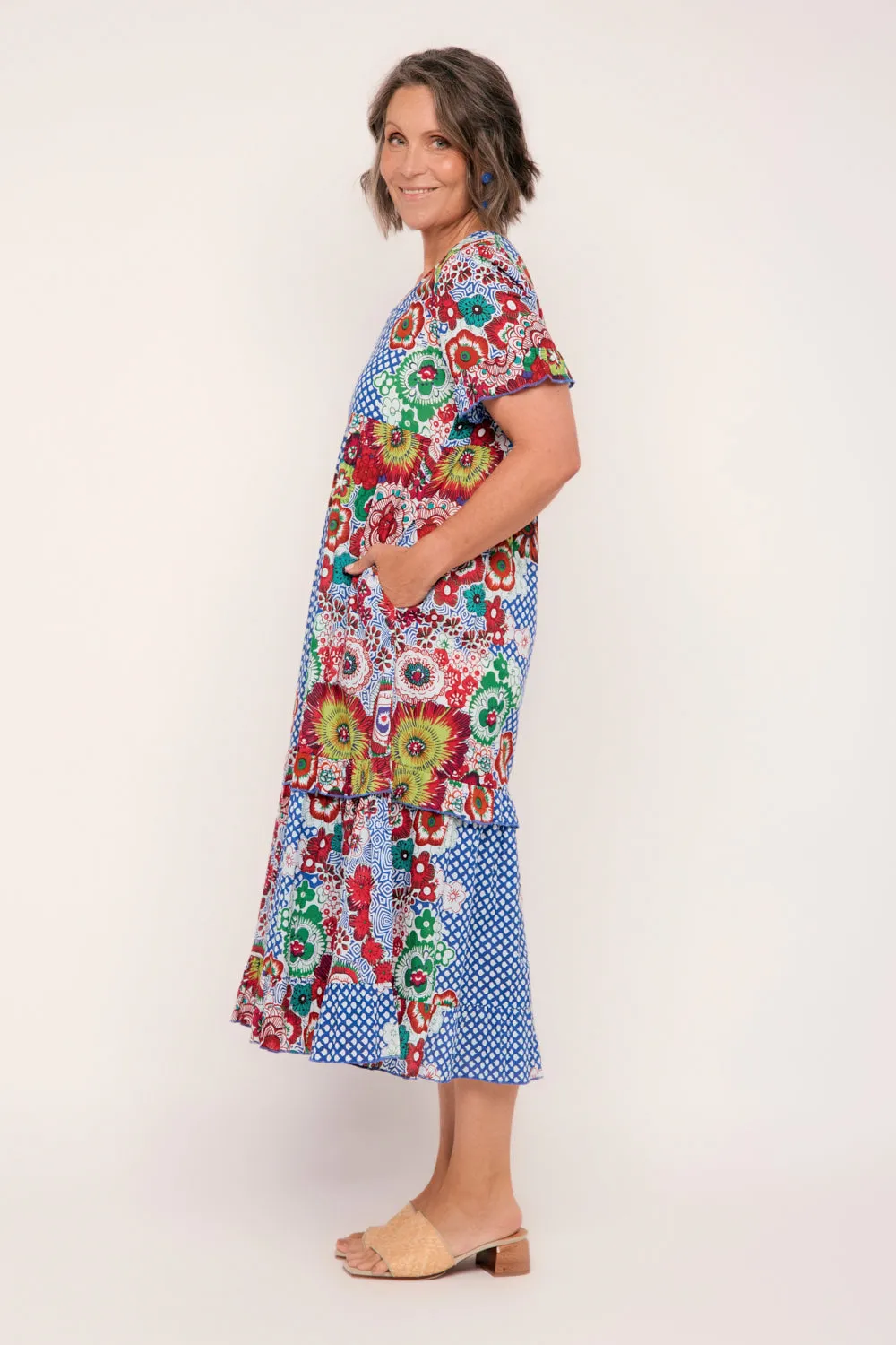 Sabre Frill Dress in Saleya Adrift