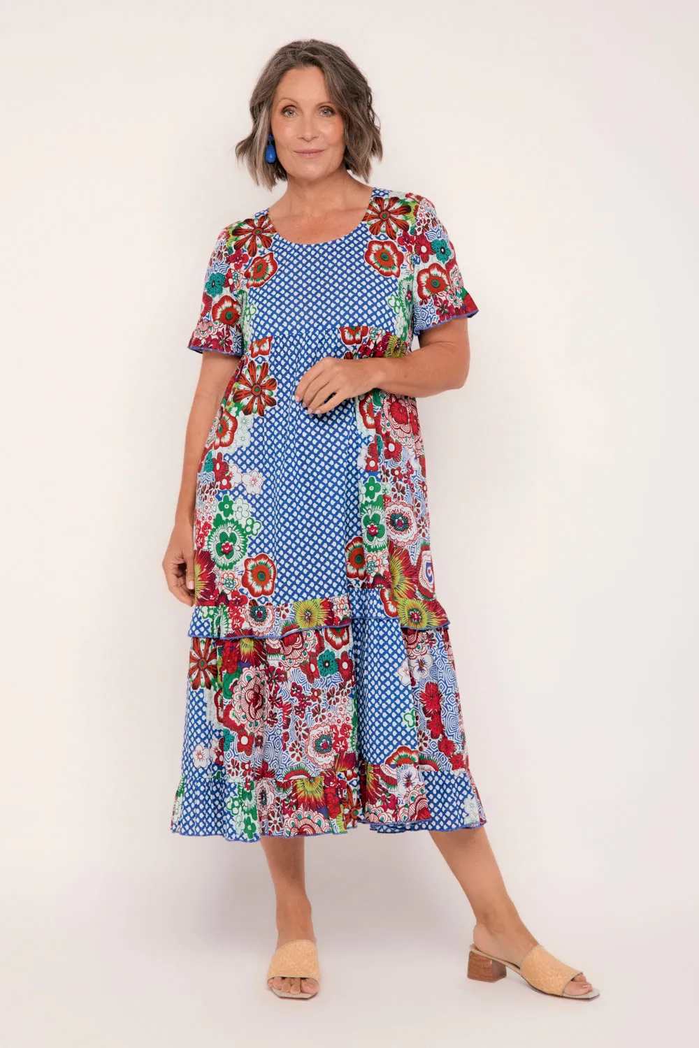 Sabre Frill Dress in Saleya Adrift
