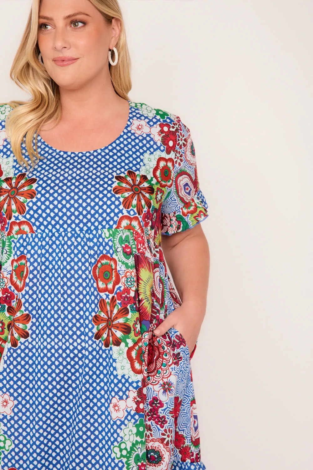 Sabre Frill Dress in Saleya Adrift