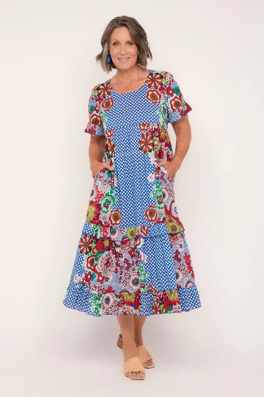 Sabre Frill Dress in Saleya Adrift