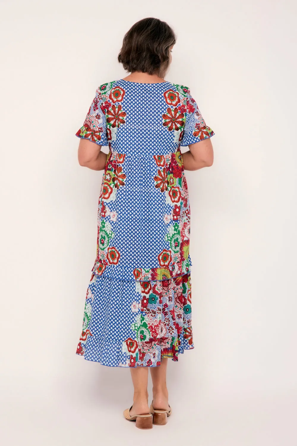 Sabre Frill Dress in Saleya Adrift