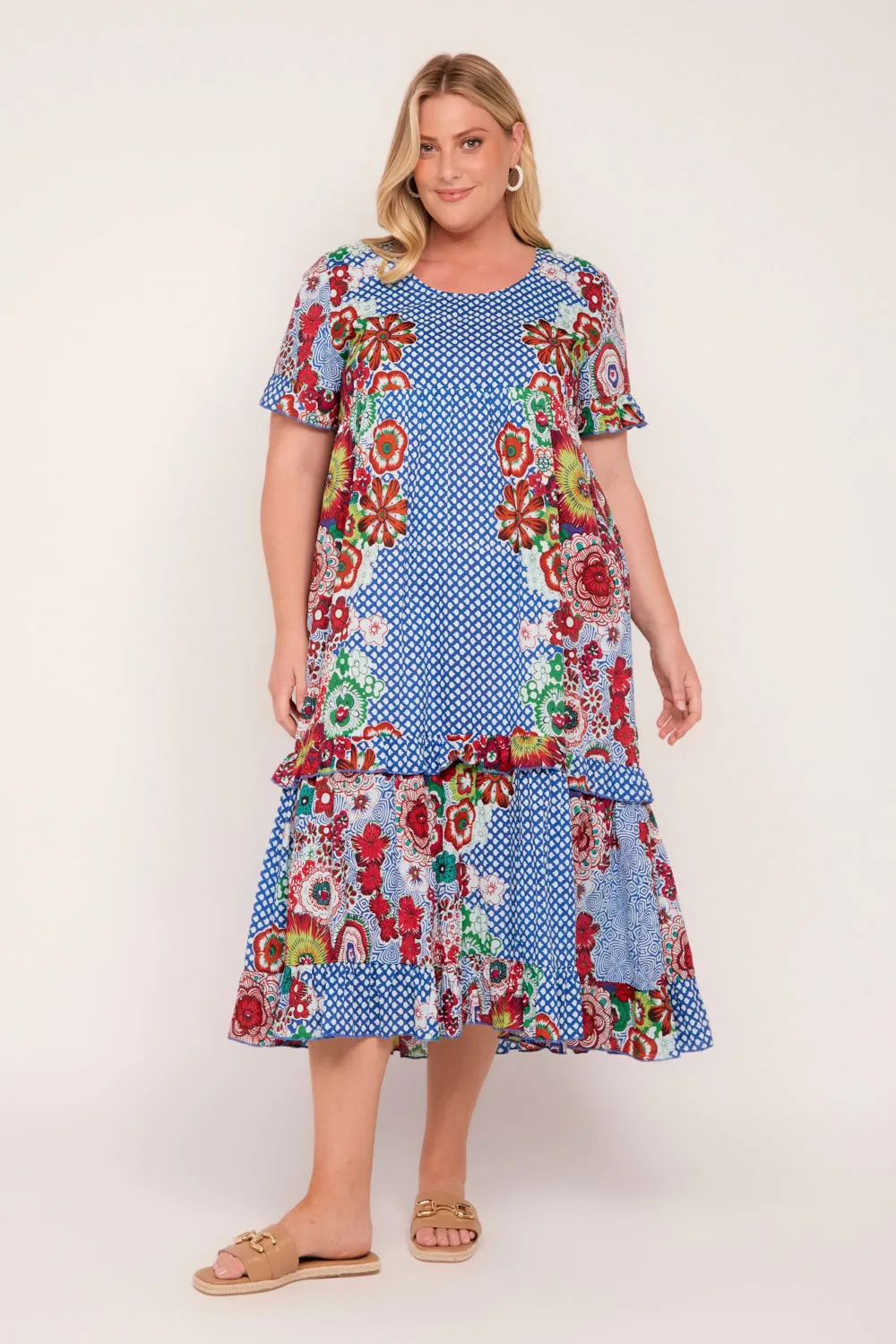 Sabre Frill Dress in Saleya Adrift