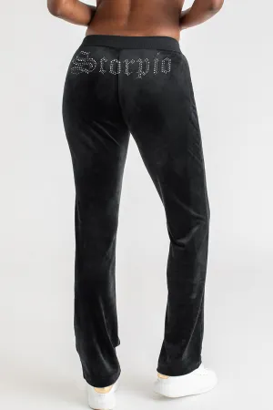 Scorpio Big Bling Velour Track Pants Juicy Couture