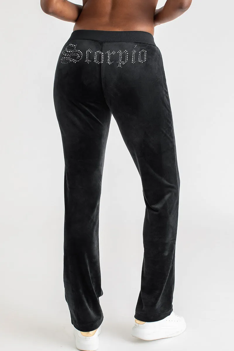 Scorpio Big Bling Velour Track Pants Juicy Couture