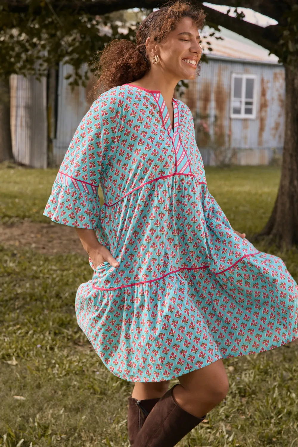Scout Bell Sleeve Dress in Florence Adrift