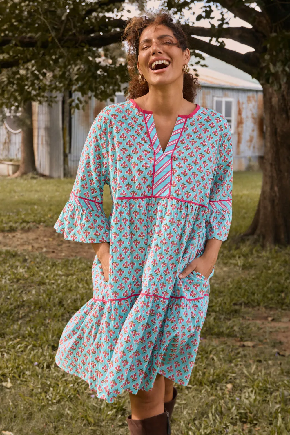 Scout Bell Sleeve Dress in Florence Adrift