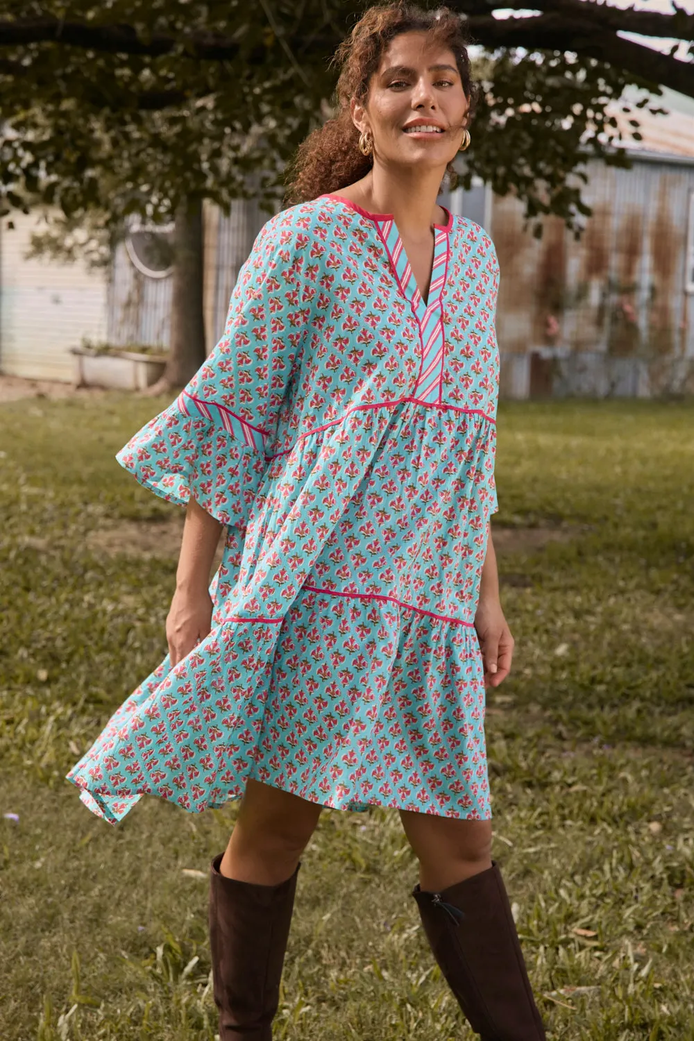 Scout Bell Sleeve Dress in Florence Adrift