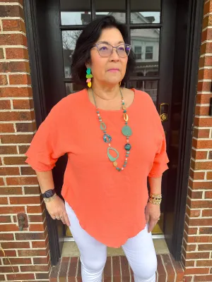 Sea Breeze Coral Double Layer Top