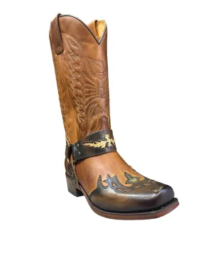 Sendra Boots Western Cowboy Boots Biker Boots Natural Antic