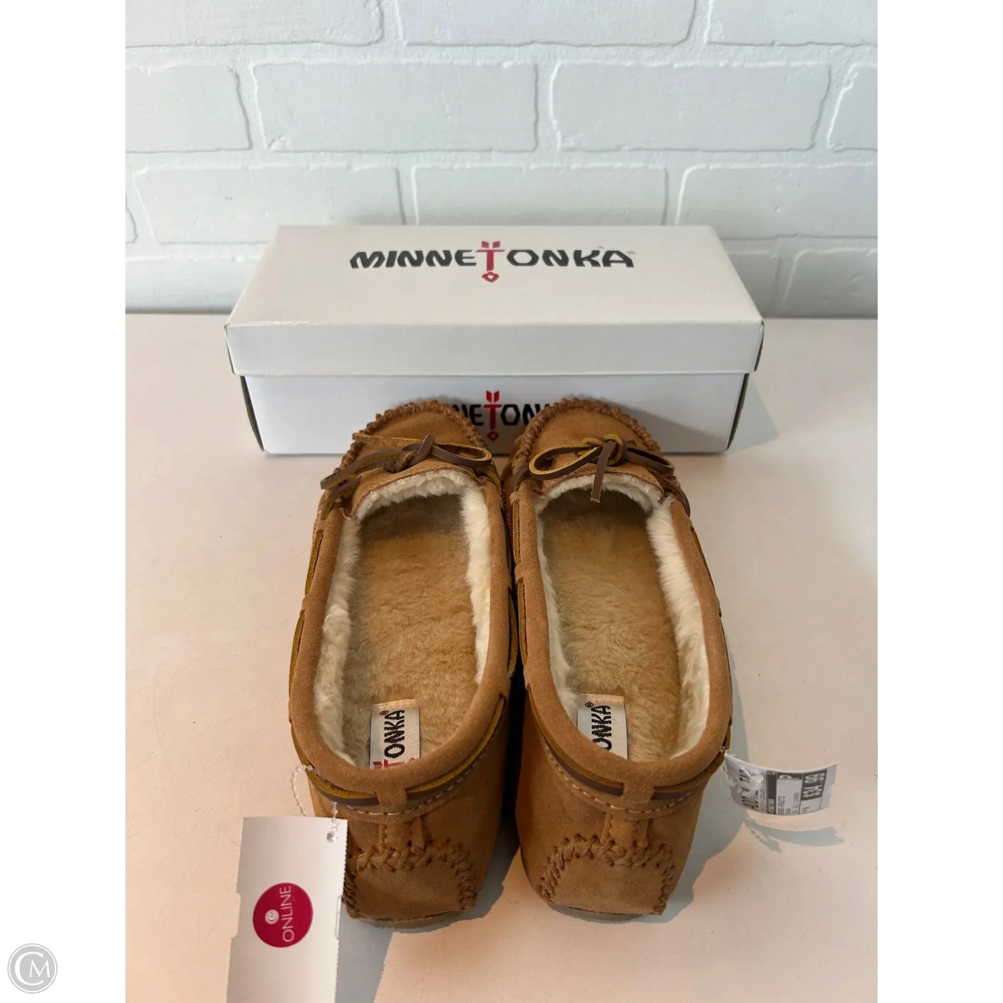 Shoes Athletic By Minnetonka In Brown, Size: 9