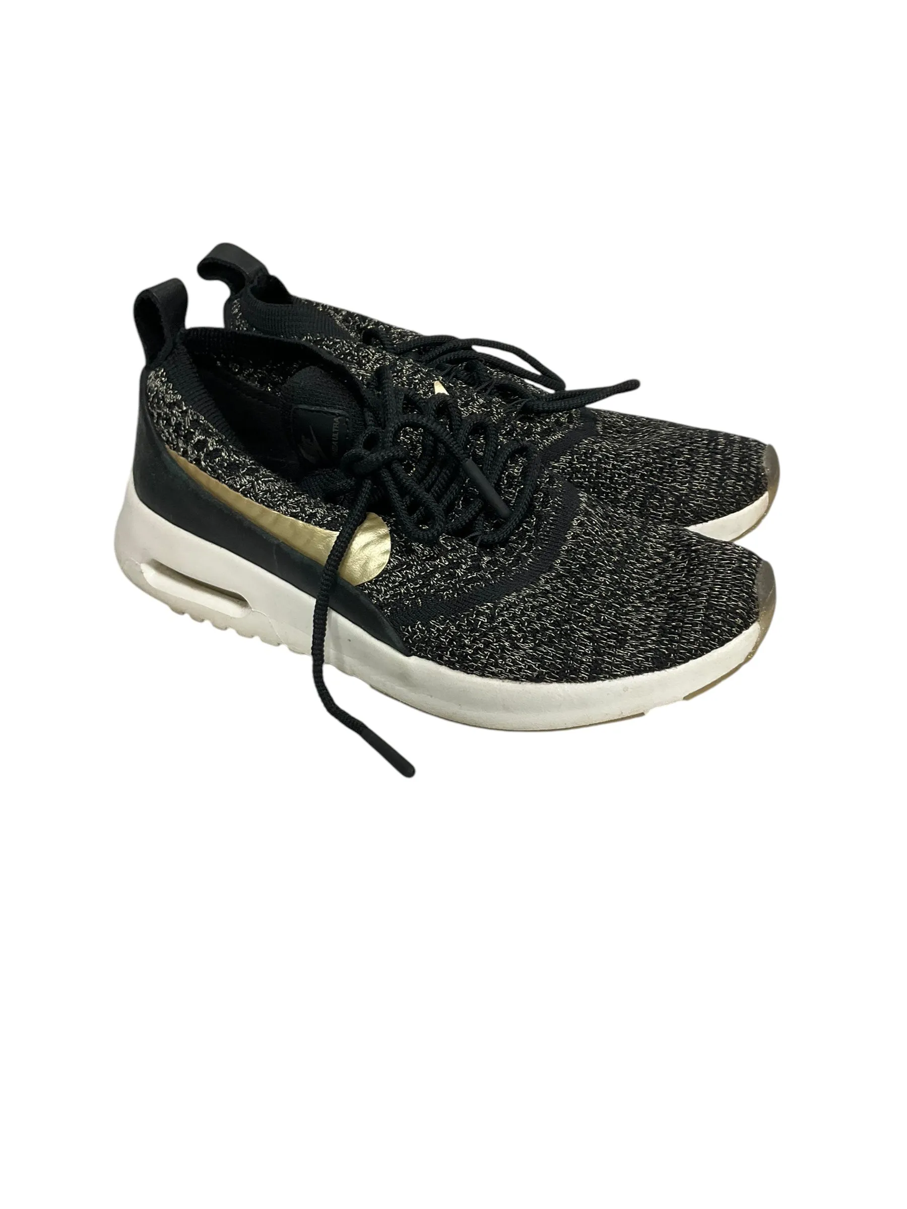 Shoes Athletic By Nike In Black & Gold, Size: 8