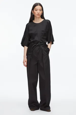 Short Sleeve Top with Button Placket