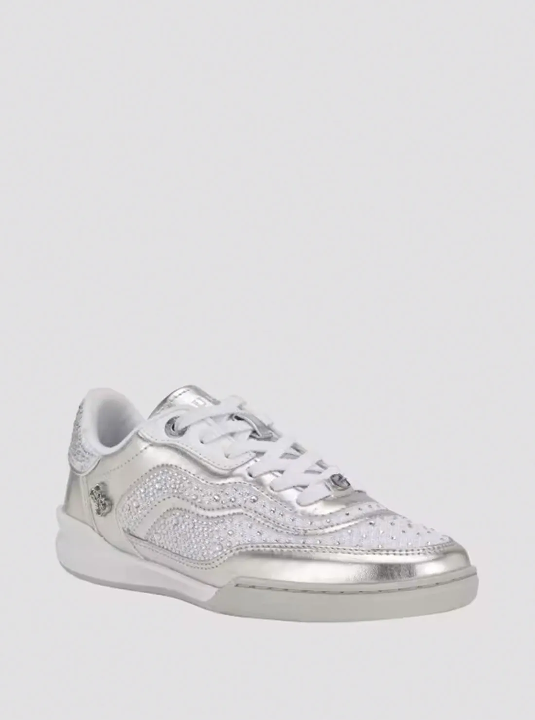 Silver Pritie Low-Top Sneakers Guess
