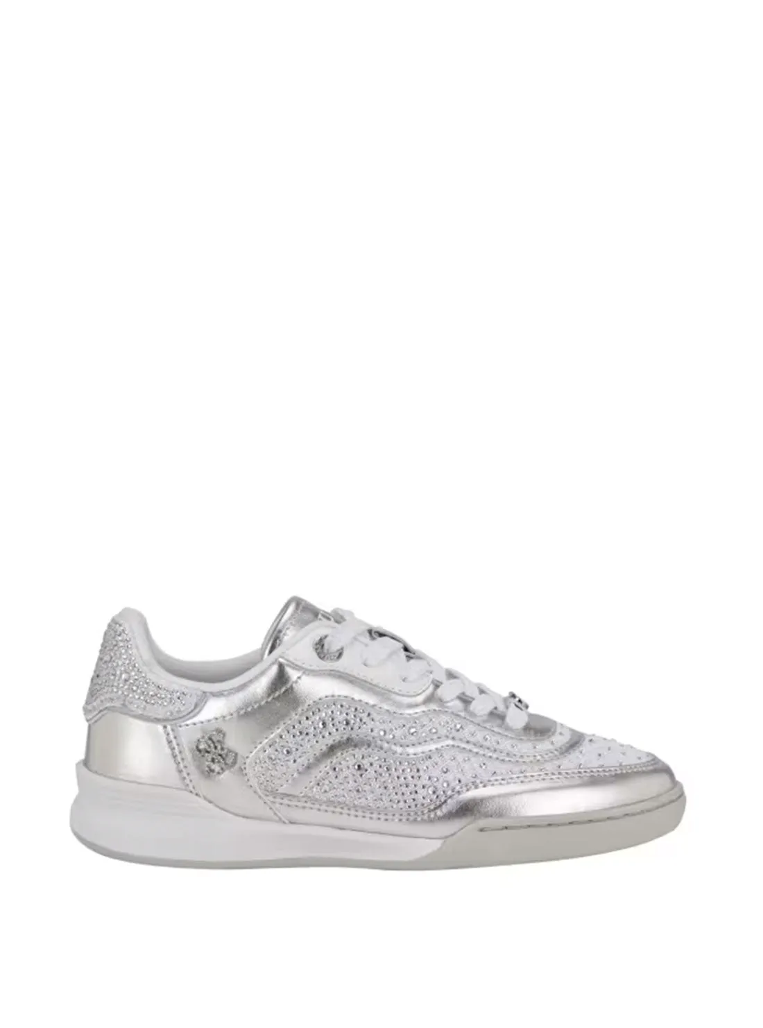 Silver Pritie Low-Top Sneakers Guess