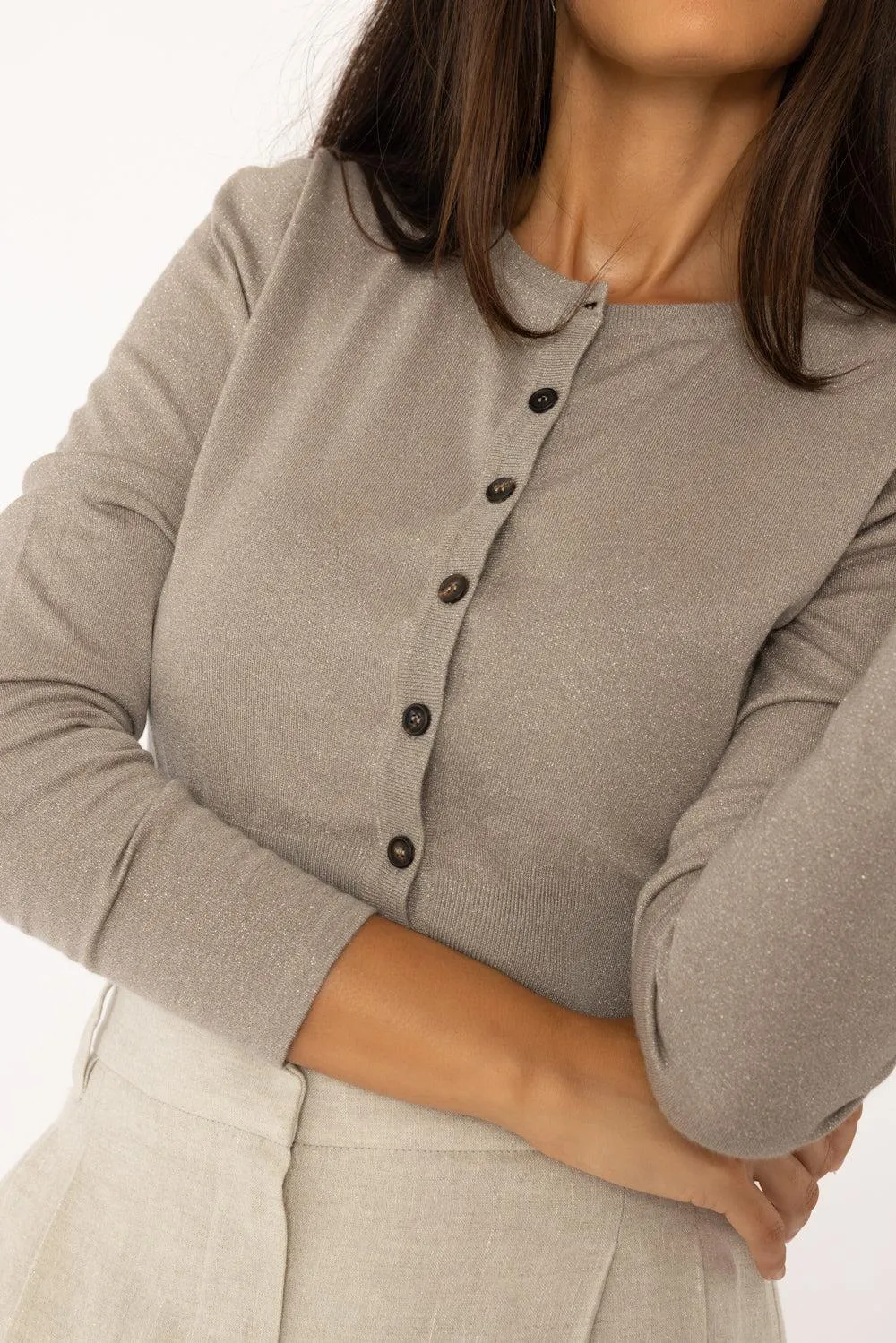 Sparkling Crop Cardigan