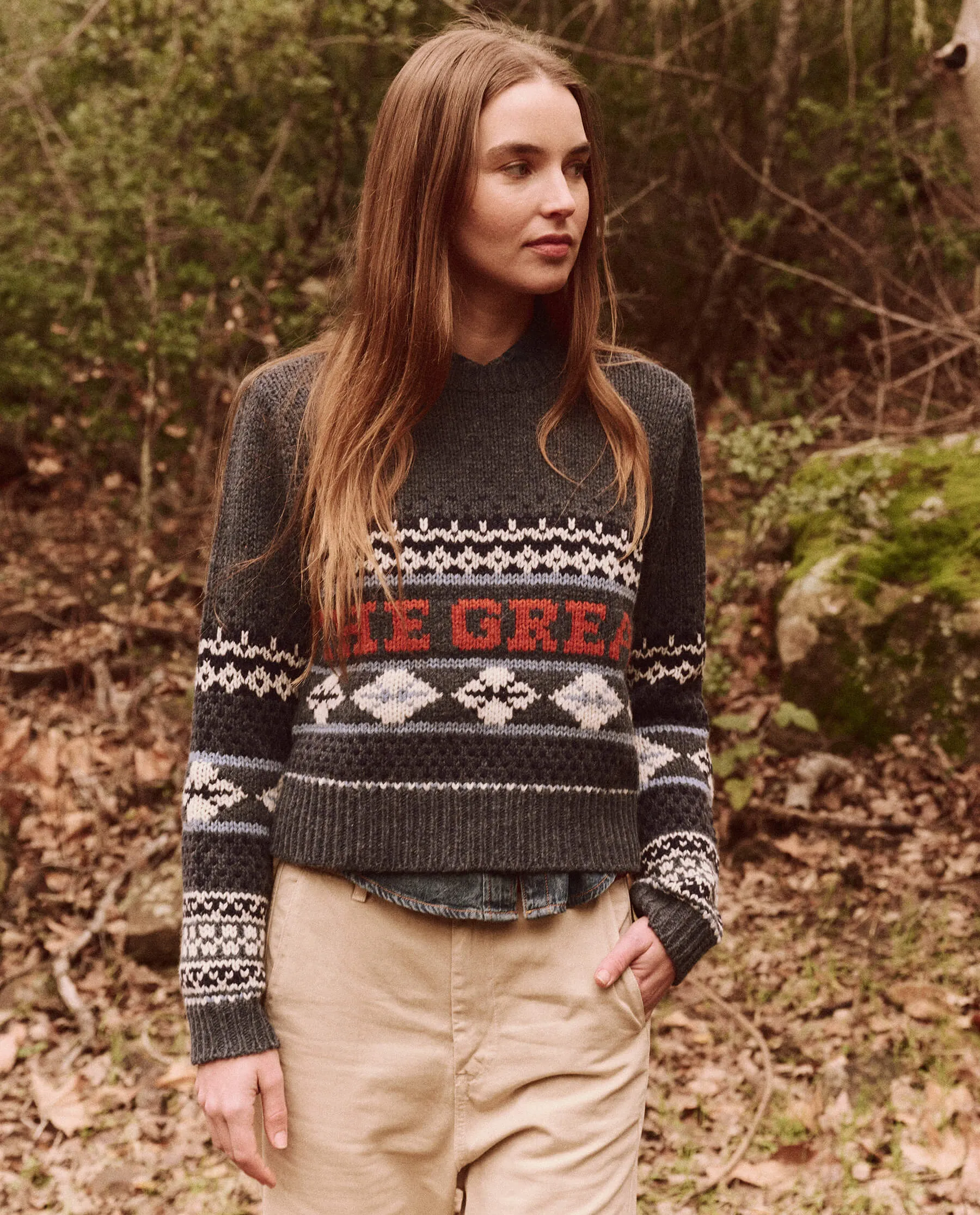 The Classic Crew Sweater. -- Deep Sky Fair Isle The Great