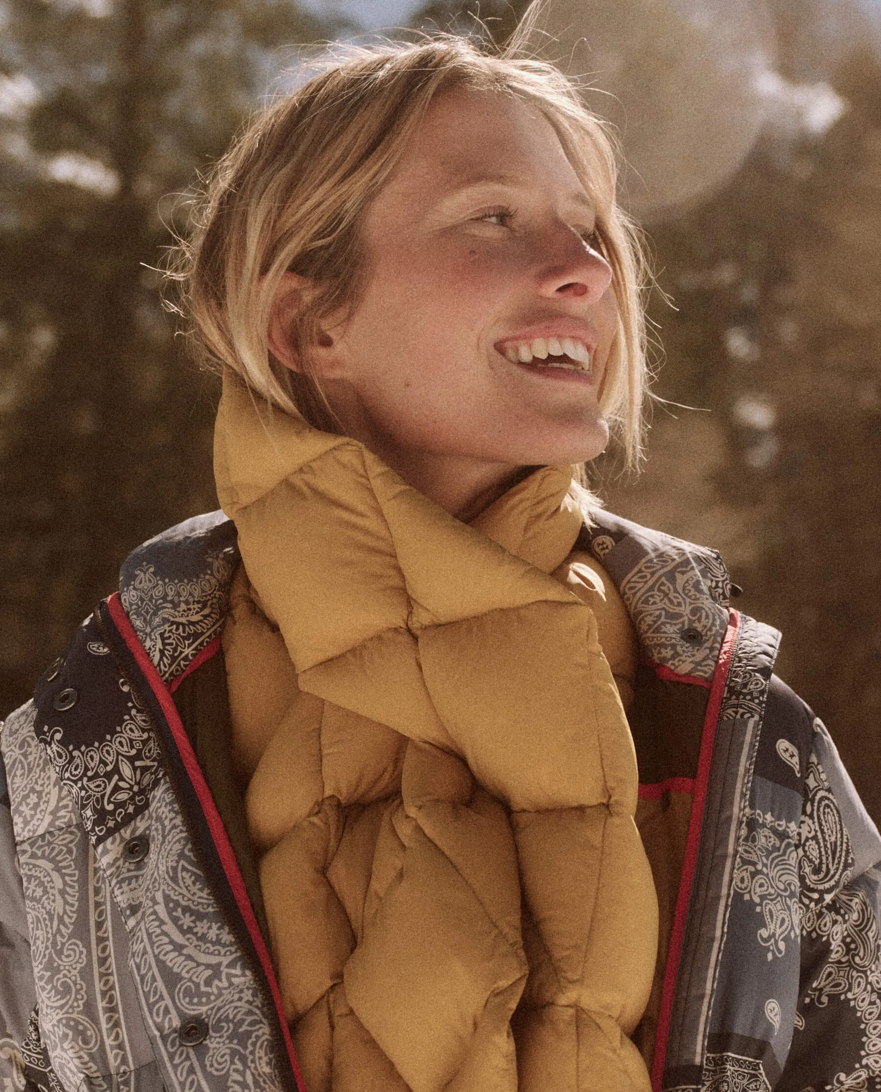 The Down Quilted Puffer Scarf. -- Goldenrod The Great