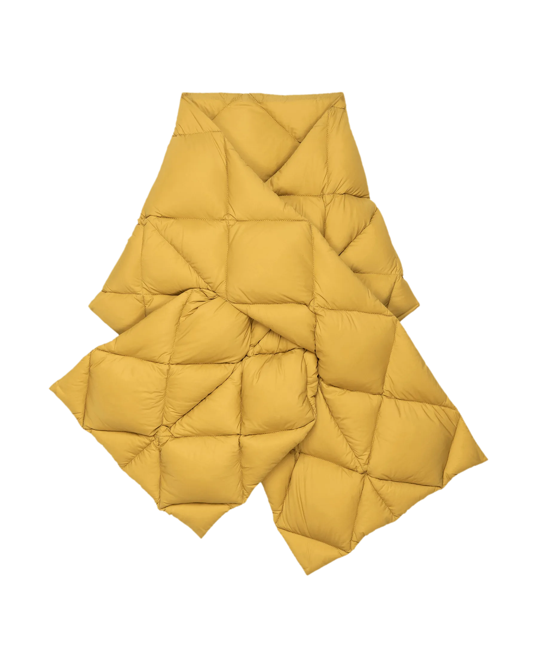 The Down Quilted Puffer Scarf. -- Goldenrod The Great