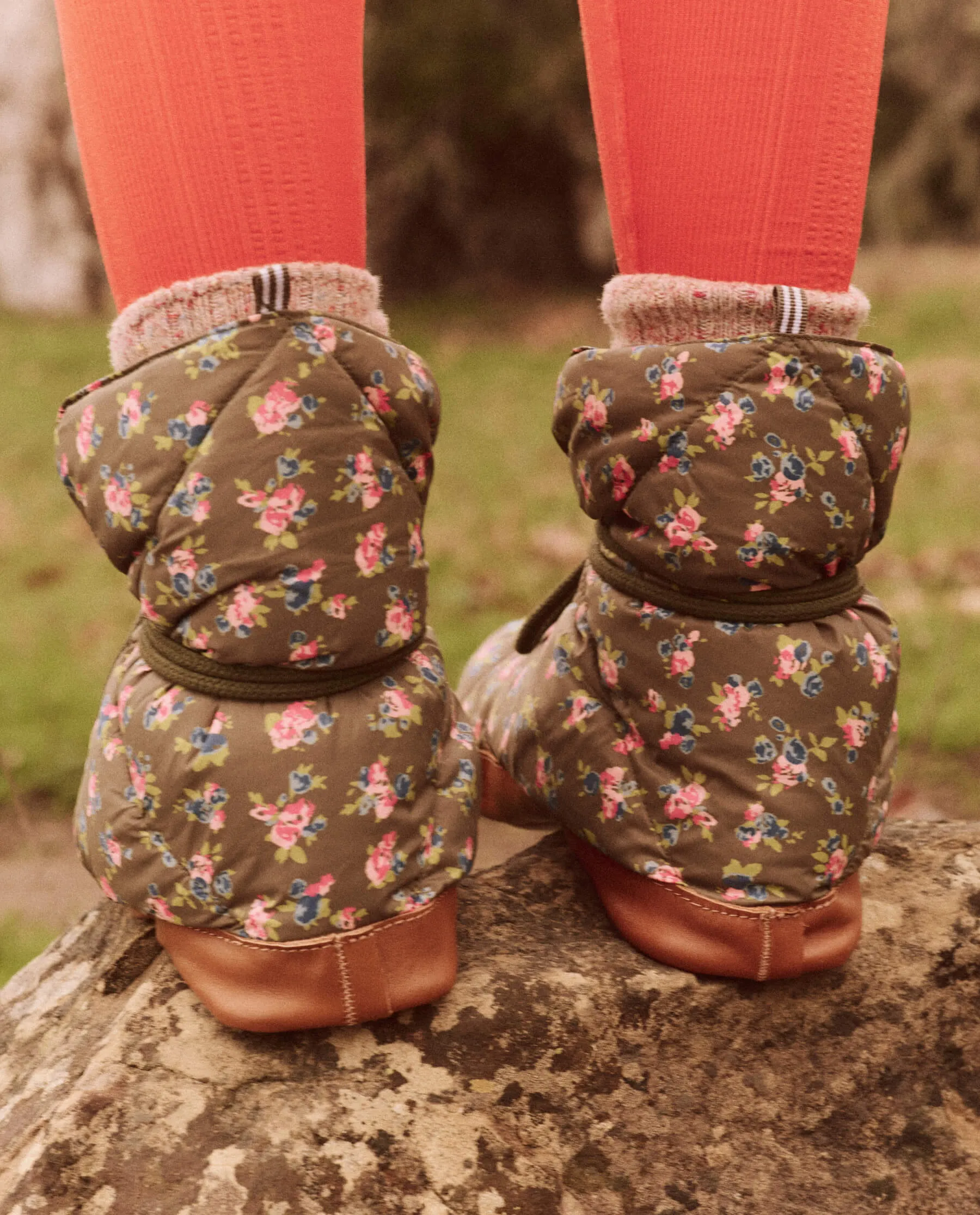 The Down Quilted Puffer Slipper. -- Cypress Basin Floral The Great