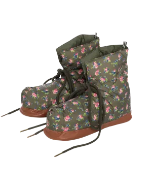 The Down Quilted Puffer Slipper. -- Cypress Basin Floral The Great