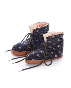 The Down Quilted Puffer Slipper. -- Wilderness Floral and Powder Pink The Great
