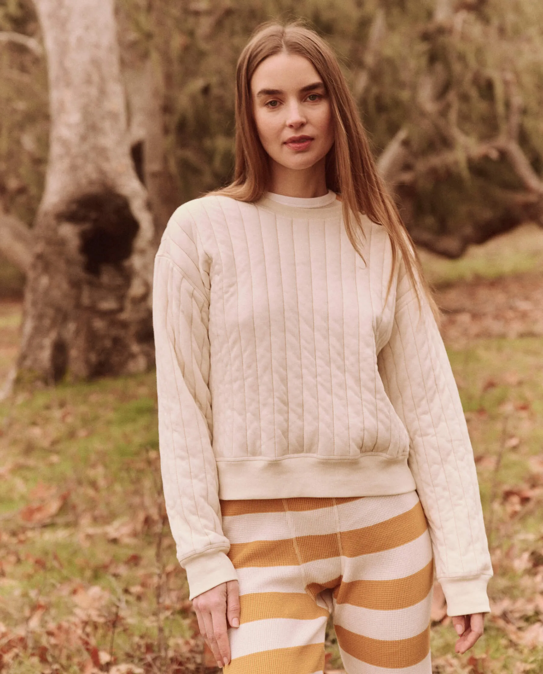 The Reversible Quilted Avalanche Sweatshirt. -- Chalk The Great