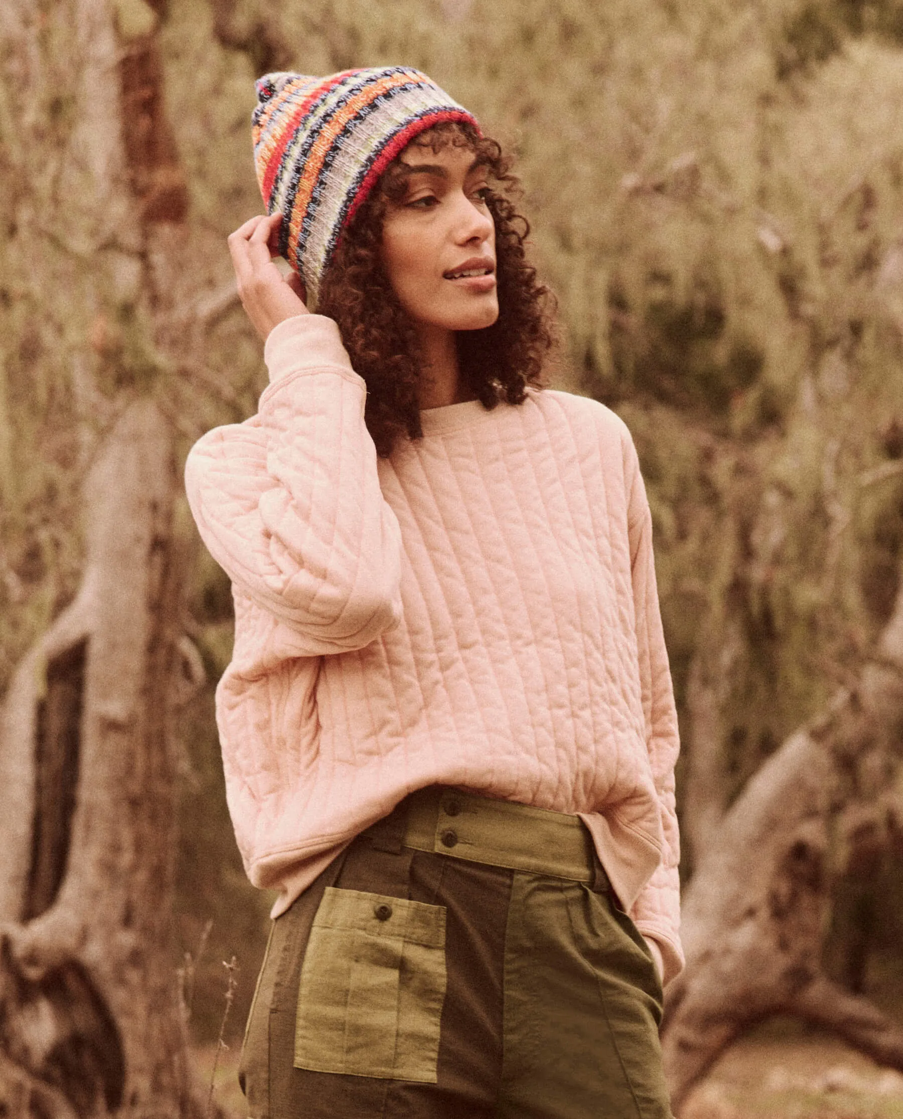 The Reversible Quilted Avalanche Sweatshirt. -- Cloud Pink The Great