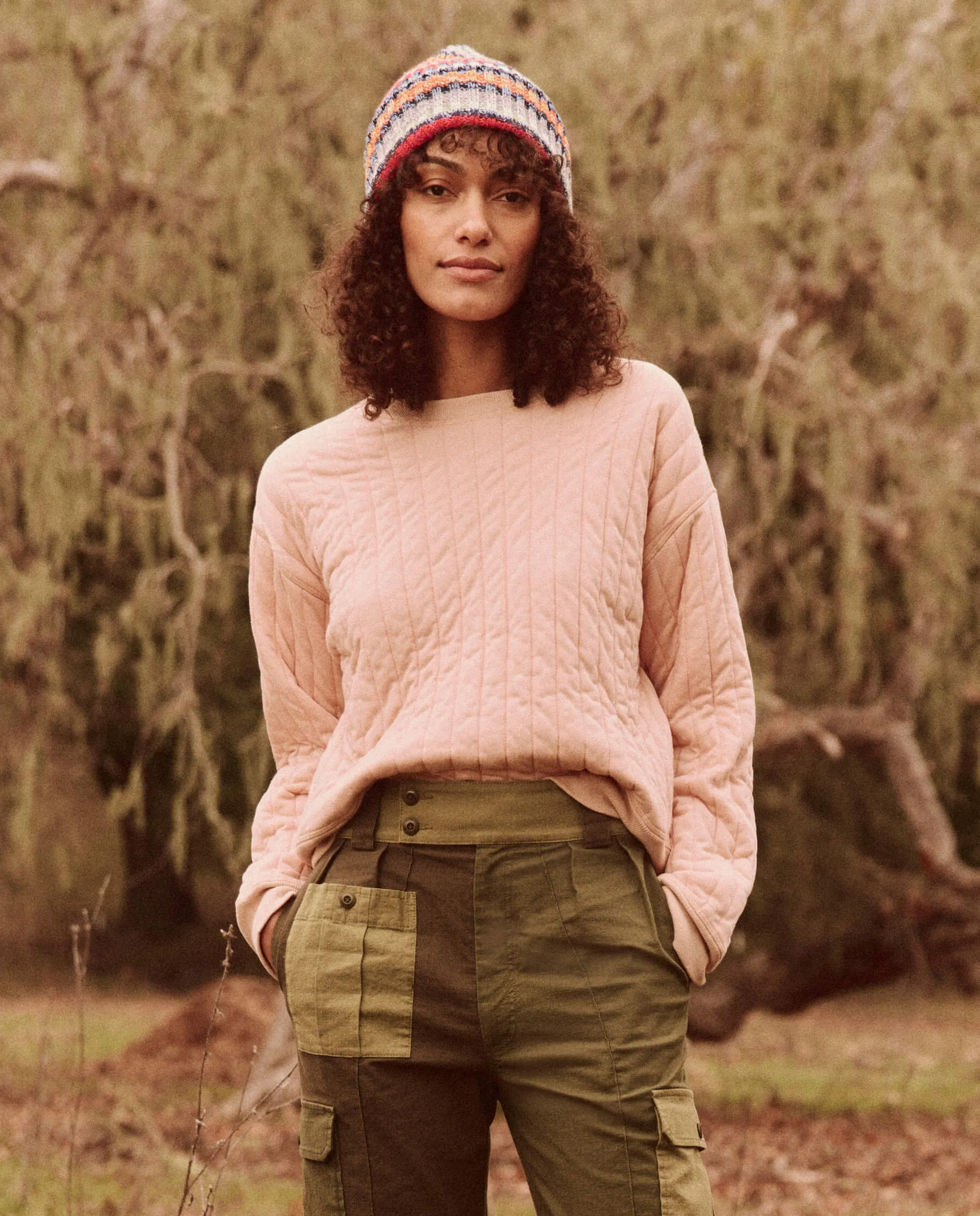 The Reversible Quilted Avalanche Sweatshirt. -- Cloud Pink The Great