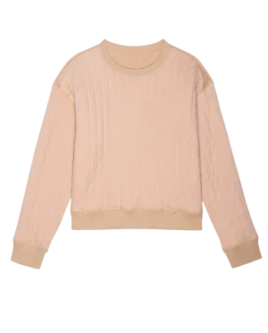 The Reversible Quilted Avalanche Sweatshirt. -- Cloud Pink The Great