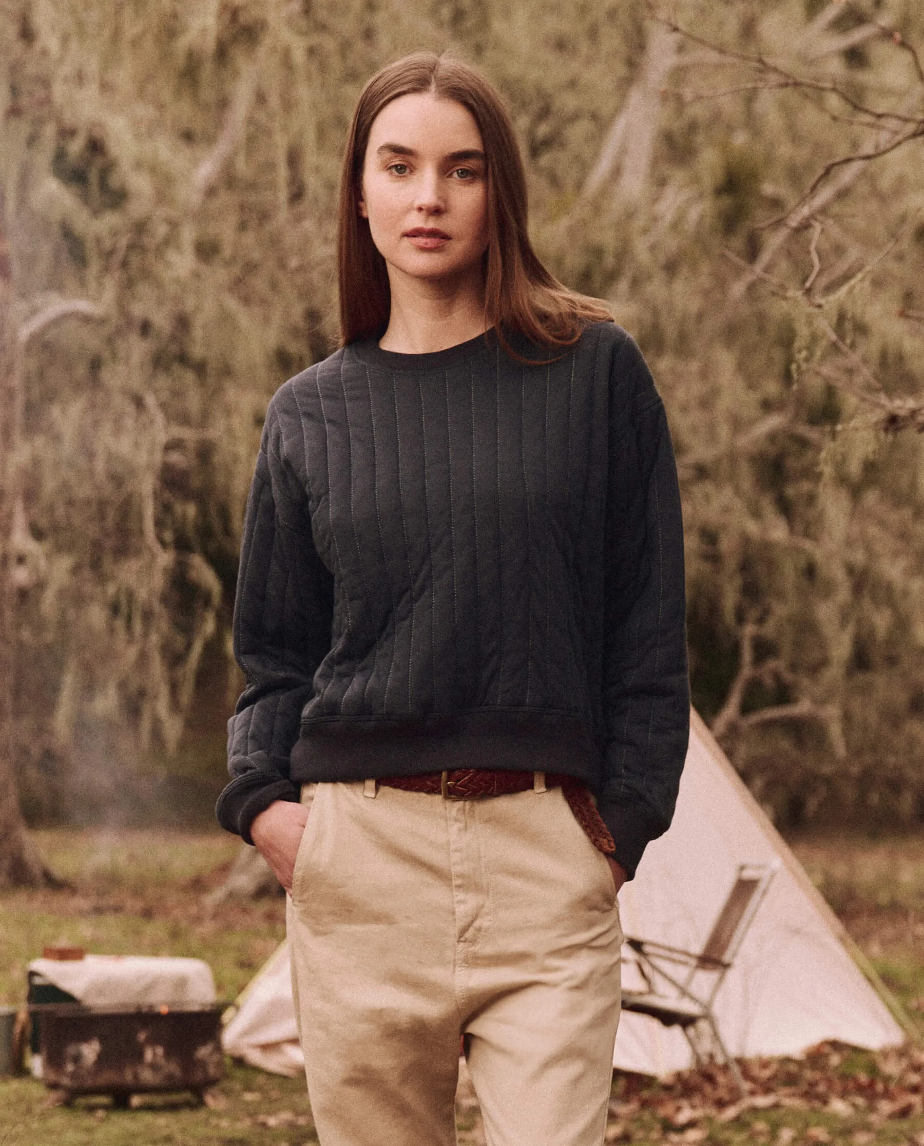 The Reversible Quilted Avalanche Sweatshirt. -- Midnight The Great