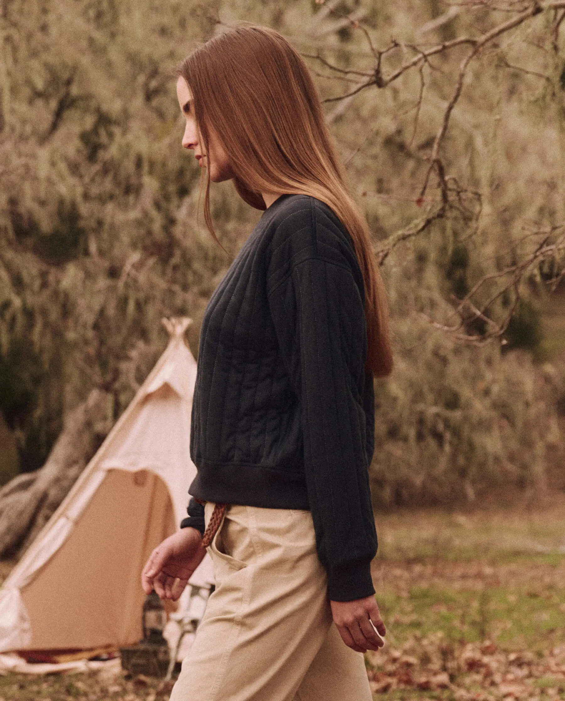 The Reversible Quilted Avalanche Sweatshirt. -- Midnight The Great