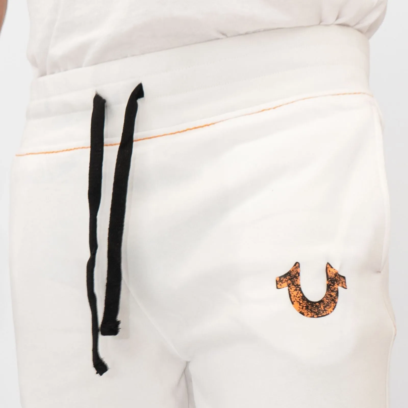 True Religion Mens Shorts White Fleeced