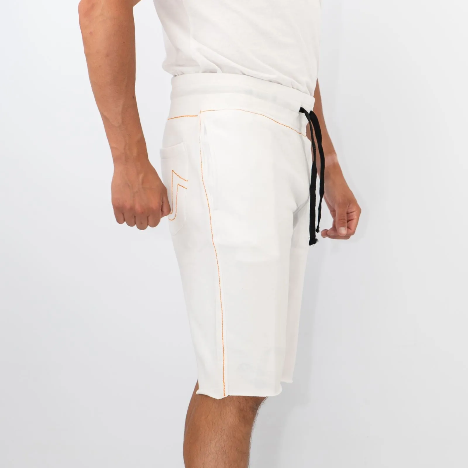 True Religion Mens Shorts White Fleeced
