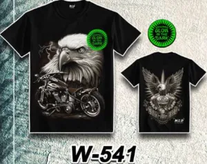 WILD - Glow in the Dark T-Shirt Biker Adler W-541