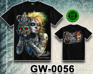 WILD - Glow in the Dark T-Shirt Frau Tattoo GW-0056