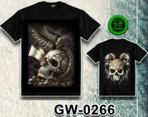 WILD - Glow in the Dark T-Shirt Skull Totenkopf GW-0266